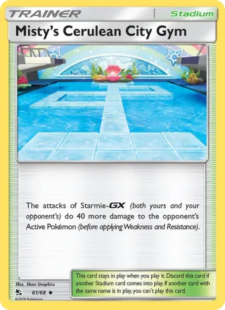 Misty’s Cerulean City Gym #61 · Hidden Fates Pokémon card