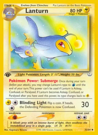 Lanturn #32 · Neo Revelation Pokémon card