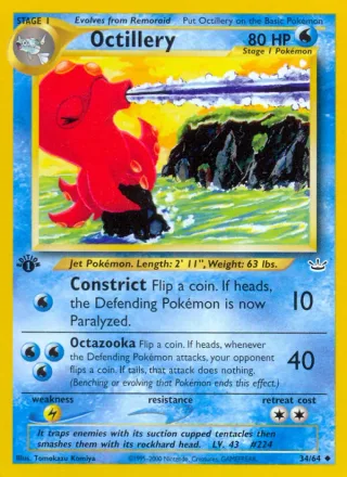 Octillery #34 · Neo Revelation Pokémon card