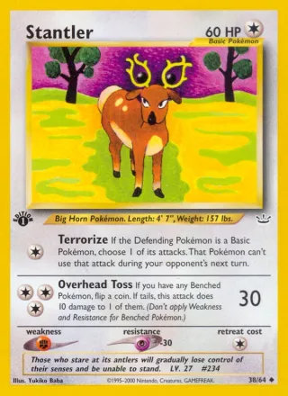 Stantler #38 · Neo Revelation Pokémon card