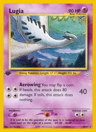 Lugia #20 · Neo Revelation Pokémon card