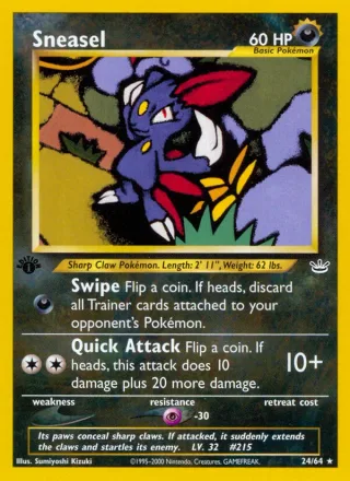 Sneasel #24 · Neo Revelation Pokémon card