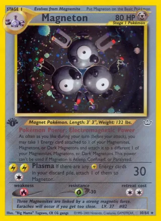 Magneton #10 · Neo Revelation Pokémon card