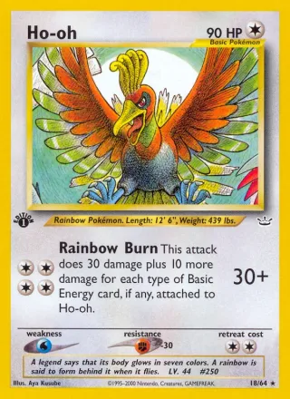 Ho-oh #18 · Neo Revelation Pokémon card