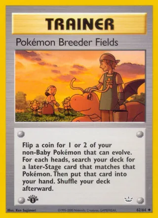 Pokémon Breeder Fields #62 · Neo Revelation Pokémon card