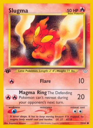 Slugma #53 · Neo Revelation Pokémon card