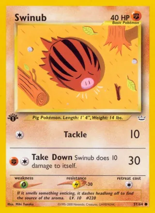 Swinub #57 · Neo Revelation Pokémon card