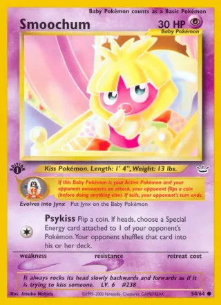 Smoochum #54 · Neo Revelation Pokémon card