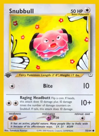 Snubbull #55 · Neo Revelation Pokémon card