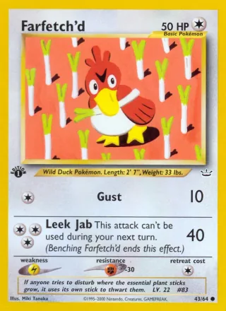 Farfetch'd #43 · Neo Revelation Pokémon card