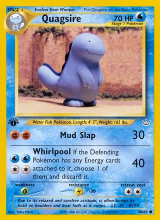 Quagsire #48 · Neo Revelation Pokémon card