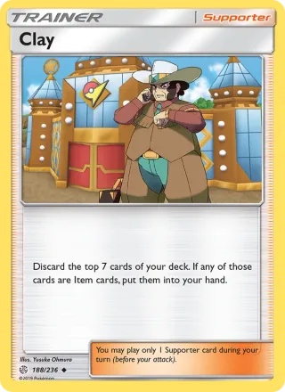 Clay #188 · Cosmic Eclipse Pokémon card
