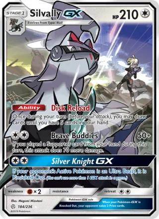 Silvally GX #184 · Cosmic Eclipse Pokémon card