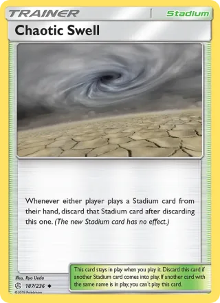 Chaotic Swell #187 · Cosmic Eclipse Pokémon card