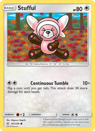 Stufful #181 · Cosmic Eclipse Pokémon card