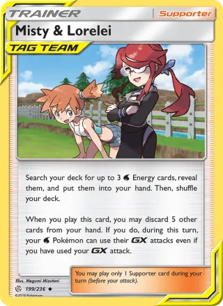 Misty & Lorelei #199 · Cosmic Eclipse Pokémon card