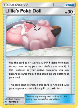 Lillie’s Poké Doll #197 · Cosmic Eclipse Pokémon card