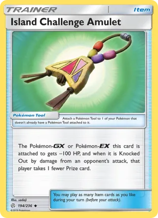 Island Challenge Amulet #194 · Cosmic Eclipse Pokémon card