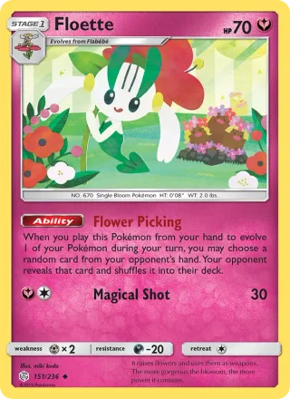 Floette #151 · Cosmic Eclipse Pokémon card