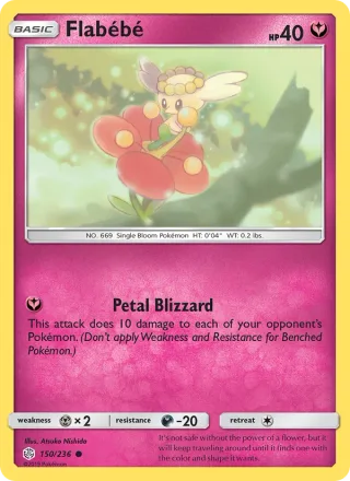 Flabébé #150 · Cosmic Eclipse Pokémon card