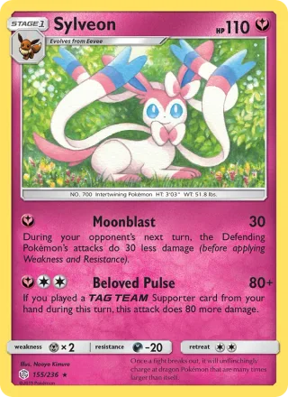 Sylveon #155 · Cosmic Eclipse Pokémon card