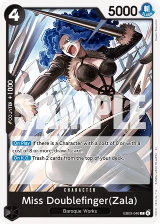 Miss Doublefinger(Zala) #EB03-046 · Extra Booster: One Piece Heroines Edition One Piece card