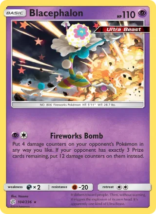 Blacephalon #104 · Cosmic Eclipse Pokémon card
