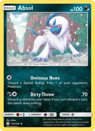 Absol #133 · Cosmic Eclipse Pokémon card
