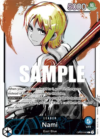 Nami (Alternate Art) #OP03-040-alternate-art · Pillars of Strength One Piece card