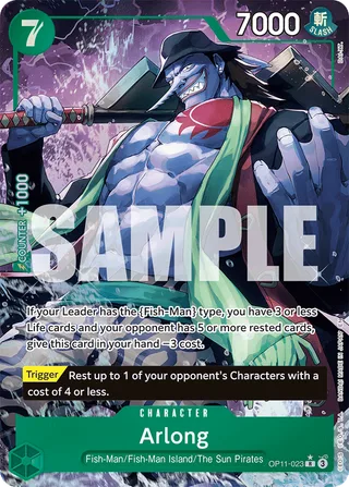 Arlong (Alternate Art) #OP11-023-alternate-art · A Fist of Divine Speed One Piece card