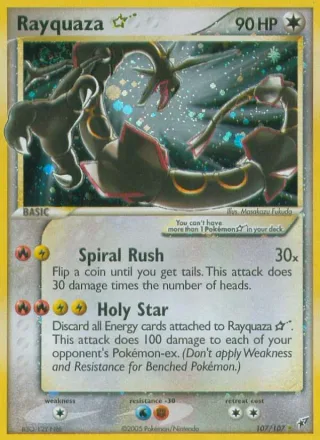 Rayquaza ☆ #107 · Deoxys Pokémon card