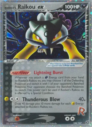 Rocket's Raikou ex #108 · Deoxys Pokémon card