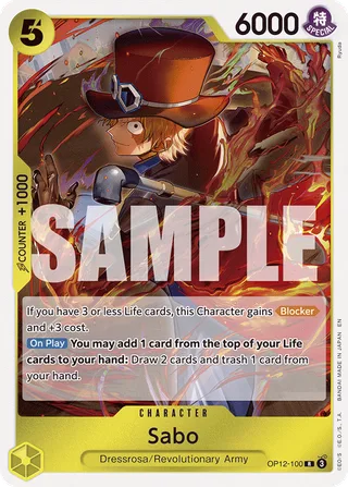 Sabo #OP12-100 · Legacy of the Master One Piece card