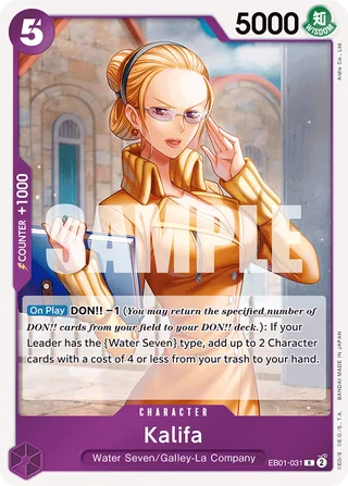 Kalifa #EB01-031 · Extra Booster: Memorial Collection One Piece card