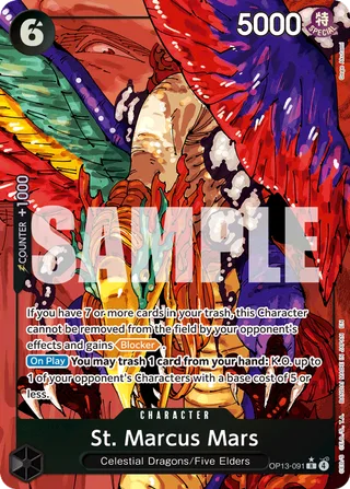 St. Marcus Mars (Alternate Art) #OP13-091-alternate-art · Carrying On His Will One Piece card