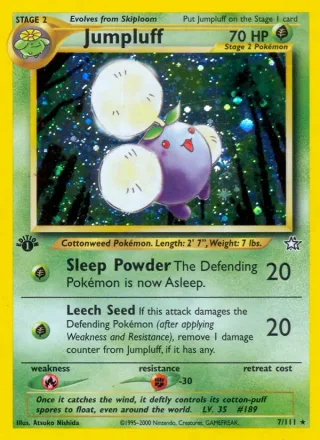 Jumpluff #7 · Neo Genesis Pokémon card