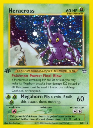Heracross #6 · Neo Genesis Pokémon card