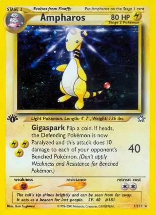 Ampharos #1 · Neo Genesis Pokémon card