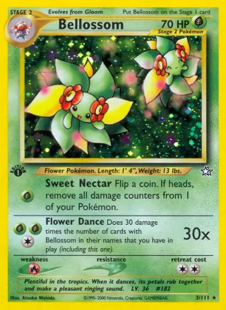 Bellossom #3 · Neo Genesis Pokémon card