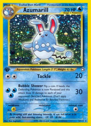 Azumarill #2 · Neo Genesis Pokémon card