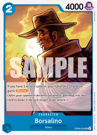 Borsalino #OP06-054 · Wings of the Captain Pre-Release Cards One Piece card