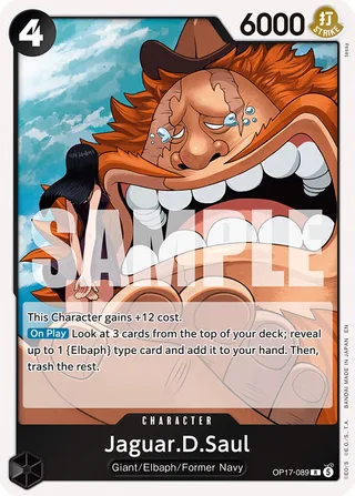 Jaguar.D.Saul #OP17-089 · The World's Strongest Warriors One Piece card
