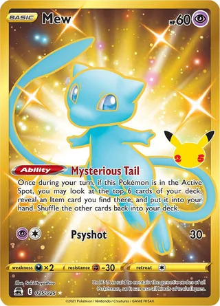 Mew #25 · Celebrations Pokémon card