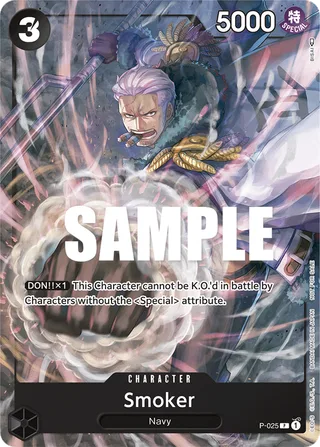 Smoker (Pre-Release) #P-025-pre-release · One Piece Promotion Cards One Piece card