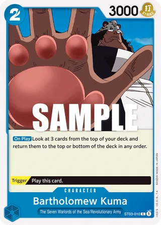 Bartholomew Kuma #ST03-010 · ST-03: Starter Deck 3 The Seven Warlords of The Sea One Piece card