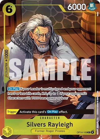 Silvers Rayleigh (Dash Pack) #OP14-108-dash-pack · The Azure Sea's Seven One Piece card