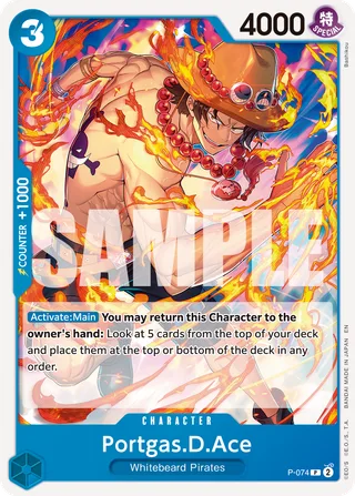 Portgas.D.Ace (Premium Card Collection -Best Selection Vol. 3-) #P-074-premium-card-collection-best-selection-vol-3 · One Piece Promotion Cards One Piece card