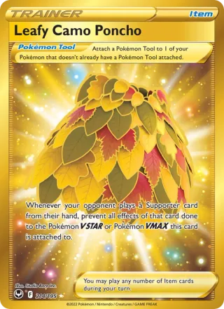 Leafy Camo Poncho card