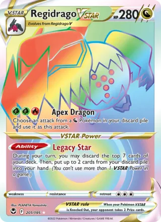 Regidrago VSTAR #201 · Silver Tempest Pokémon card