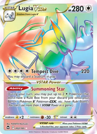 Lugia VSTAR #202 · Silver Tempest Pokémon card